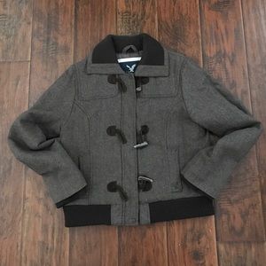 American Eagle Tweed Bomber Jacket